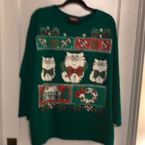 Green Christmas sweater Size 2X Non smoking home